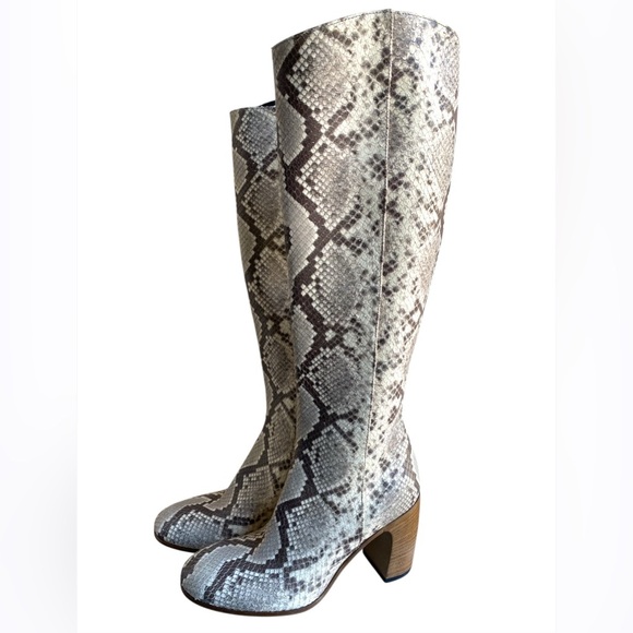 Ann Demeulemeester Snakeskin Leather 36.5 Made in Italy  Over the Knee Boots - Picture 1 of 11